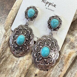 NEW Western Turquoise Southwest Dangle Earrings